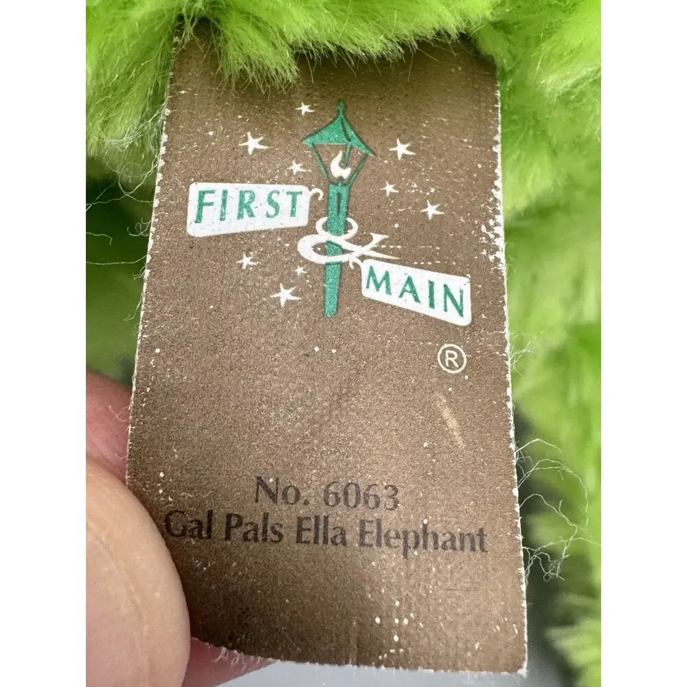 First & Main Gal Pals Ella Elephant Green Plush 9” Stuffed Animal 6063